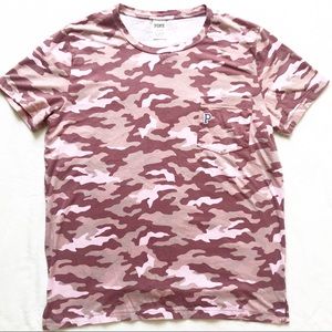 Pink By Victoria Secret Pink Camo T-Shirt Large